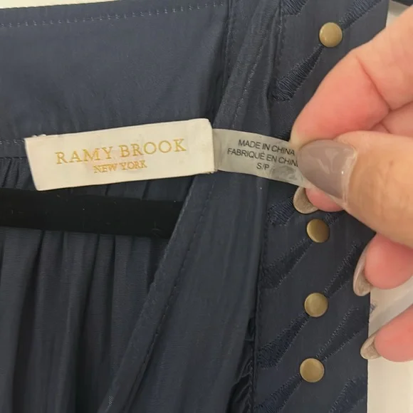 Ramy Brook Blue Embellished Ruched Sheath Dress - Picture 3 of 8